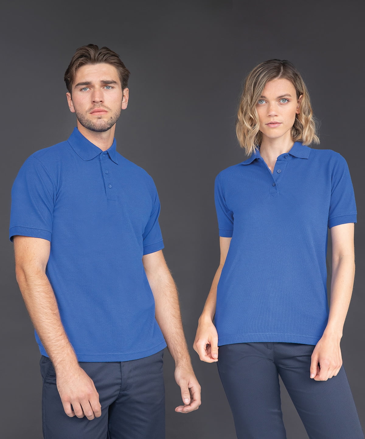 blue lifestyle polo shirt hb400