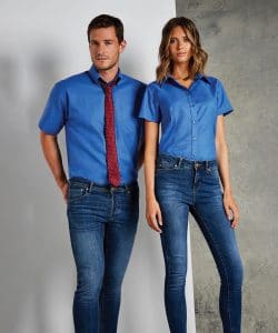 kustom kit Corporate Oxford shirt short sleeved - Image 2