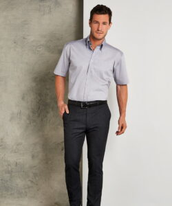 kustom kit Corporate Oxford shirt short sleeved