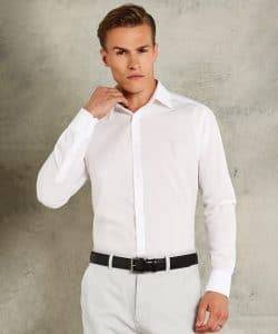 kustom kit Slim fit business shirt long sleeve