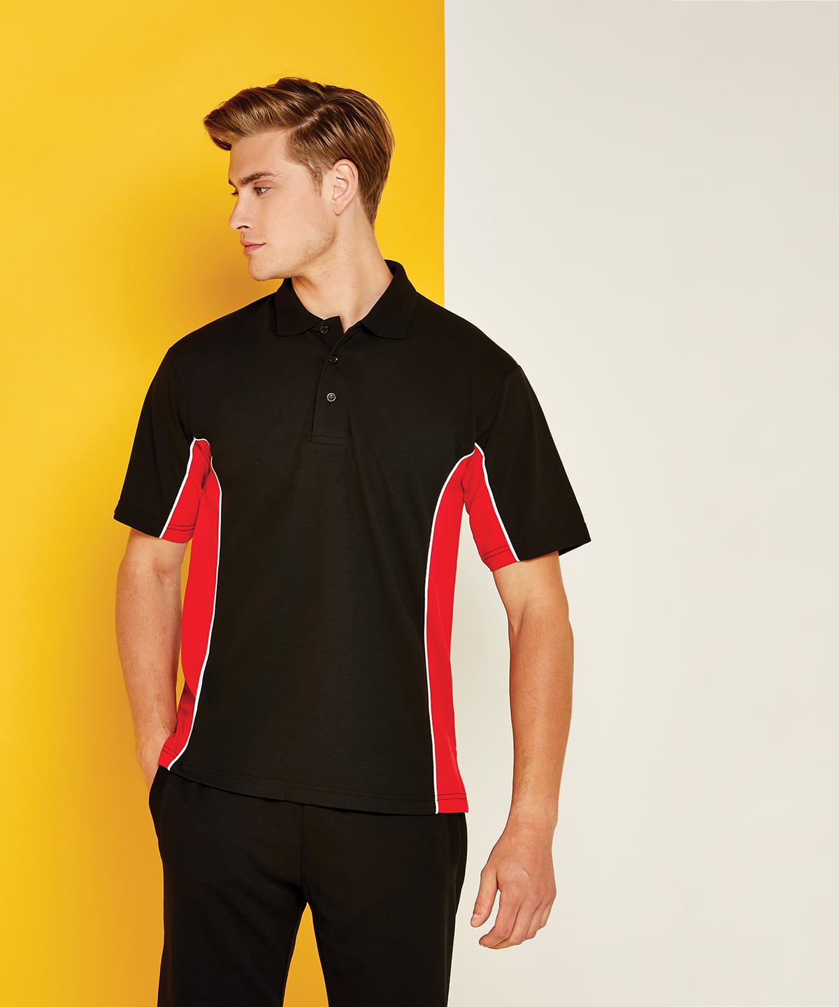 black and red polo kk475