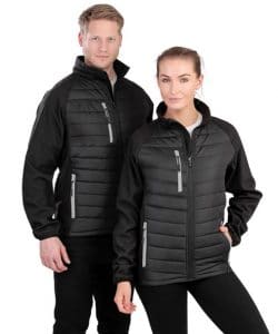 result Black compass padded softshell jacket