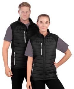 result Black compass padded softshell gilet
