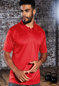 short sleeved cool smooth polo shirt in red