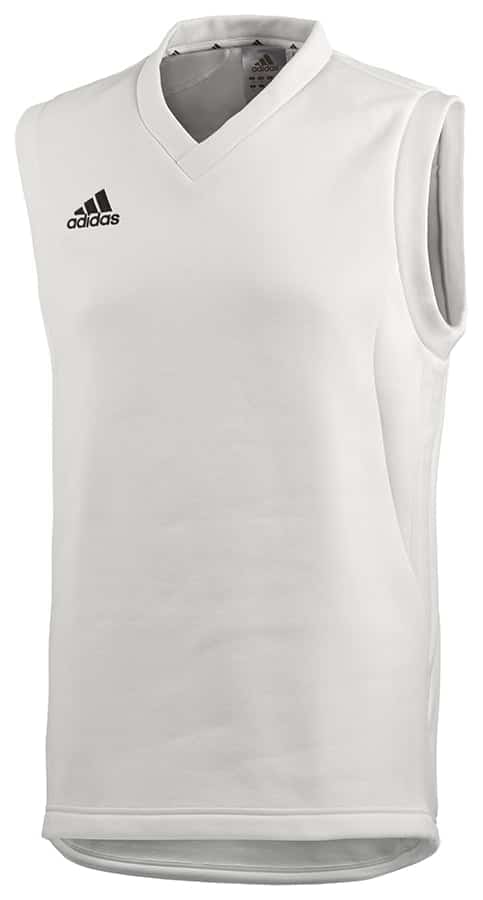 Adidas Sleeveless Cricket Sweater White