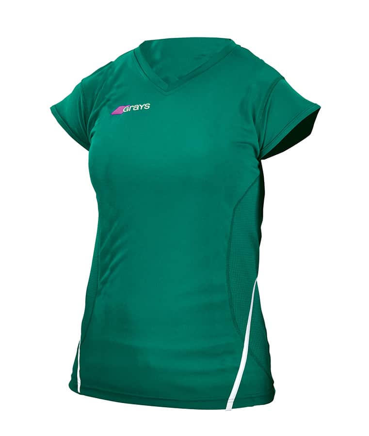 Grays Hockey 【 Shirt G650 Ld99 Women 】 ファッション レディースファッション トップス Tシャツ カットソー レディー ShirtG650LadiesgreenWhiteFront.jpg