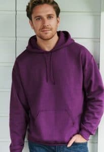 purple hooded sweatshirt