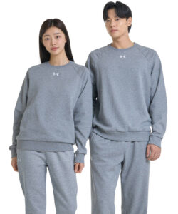 UA Teamwear Under Armour Rival Fleece Crew Castlerock Light Heather