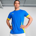 Puma PUMA Team Goal Matchday Short Sleeve Jersey Electric Blue/Faster Yellow