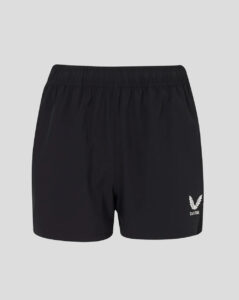 Castore Womens Woven Shorts zip pockets caviar
