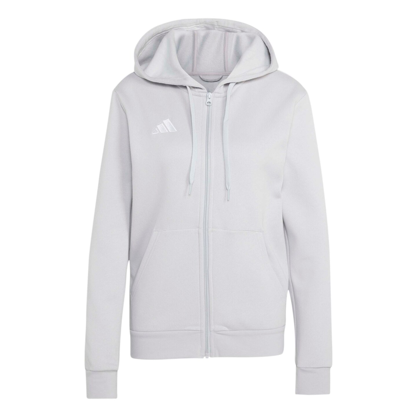 Adidas Adidas Women's Entrada 26 Full Zip Hoodie Light Grey