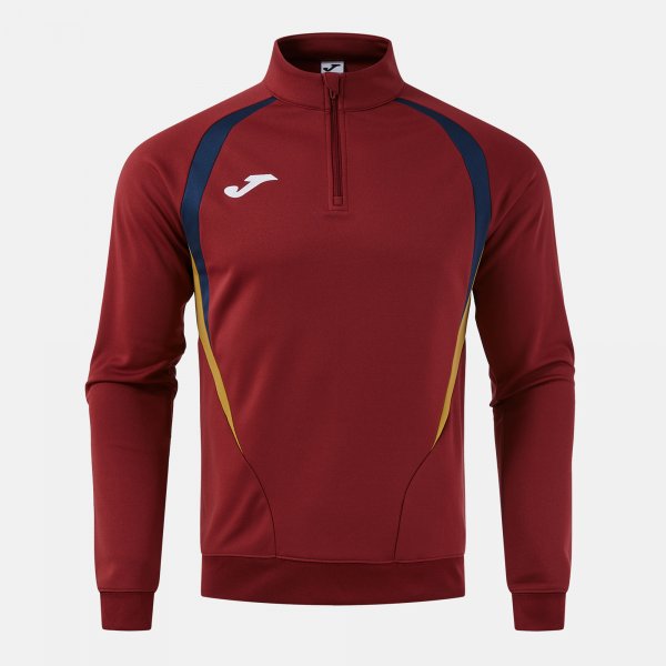 Joma Joma Championship 20 Quarter Zip Sweatshirt Burgundy/Navy/Gold