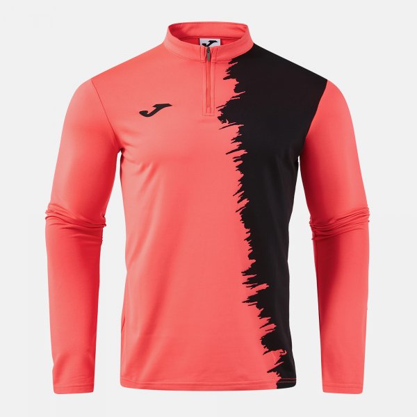 Joma Joma Picasho City Quarter Zip Sweatshirt Coral Fluor/Black