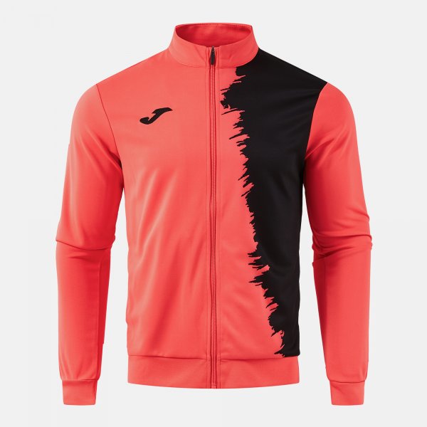Joma Joma Picasho City Full Zip Sweatshirt Jacket Coral Fluor/Black
