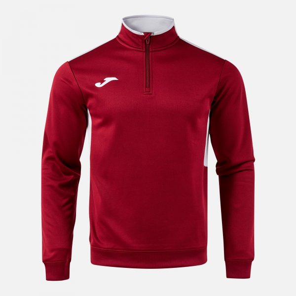 Joma Joma Winner IV Quarter Zip Sweatshirt Burgundy/White