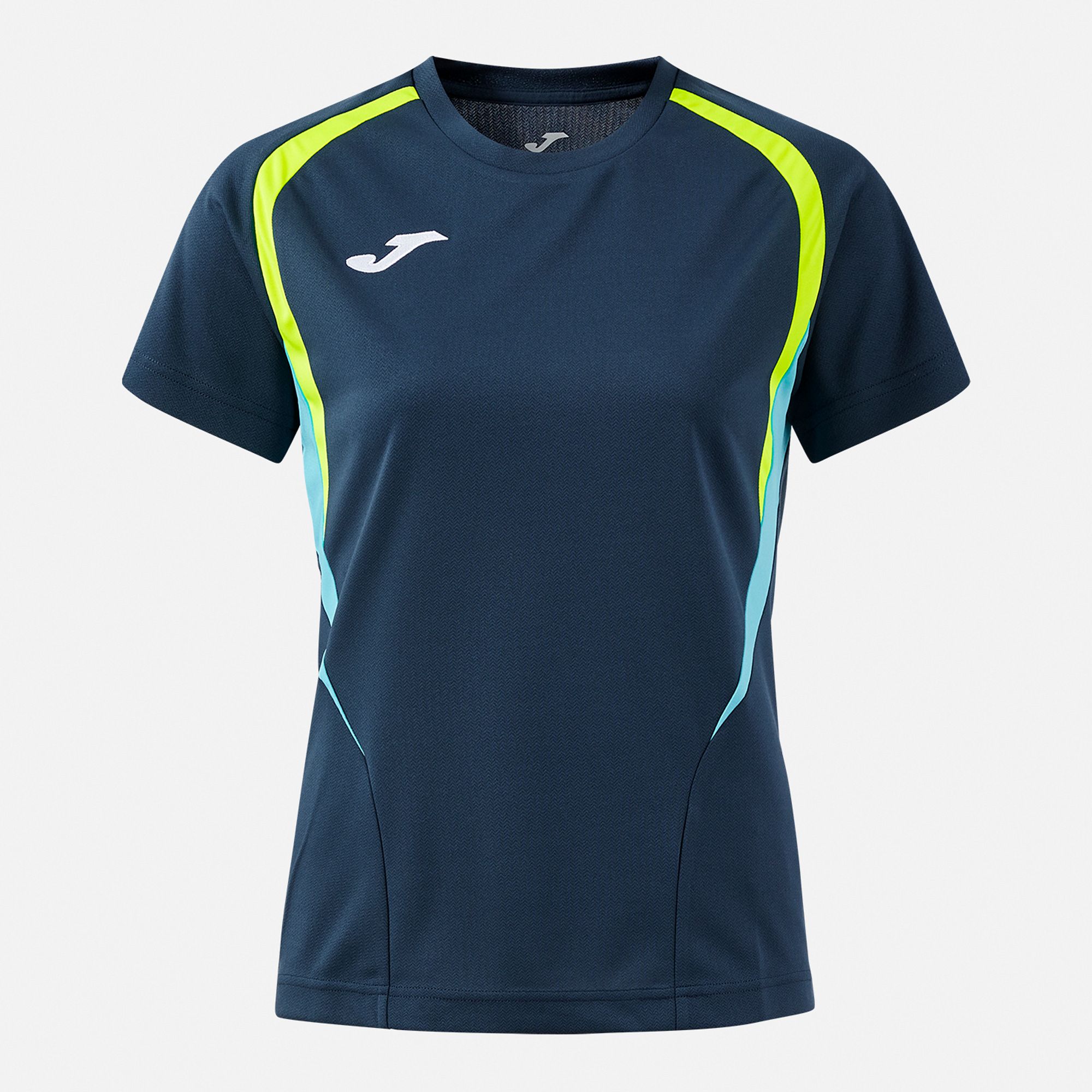 Joma Joma Women's Championship 20 T-Shirt Navy/Yellow/Turquoise