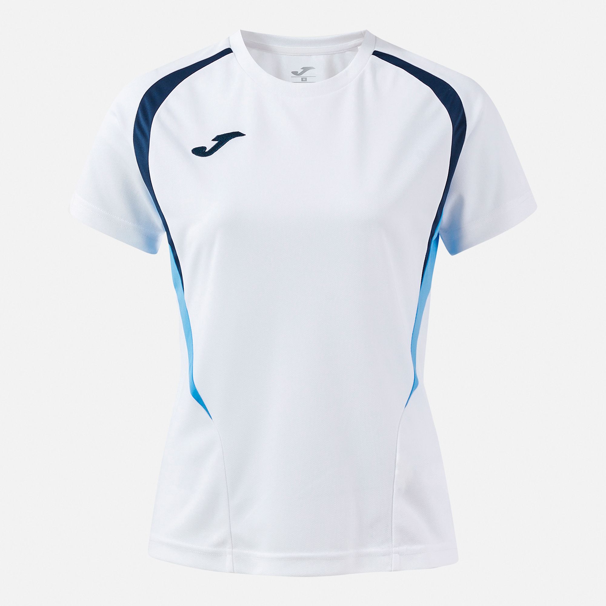 Joma Joma Women's Championship 20 T-Shirt White/Navy/Turquoise