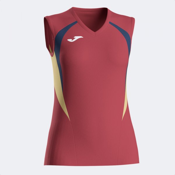 Joma Joma Women's Championship 20 Sleeveless T-Shirt Burgundy/Navy/Gold