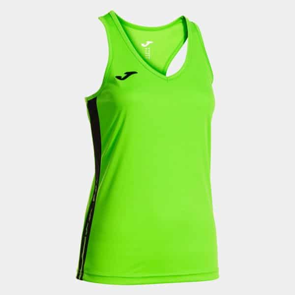 Joma Joma Women's Olimpiada Sleeveless T-Shirt Fluor Green/Black