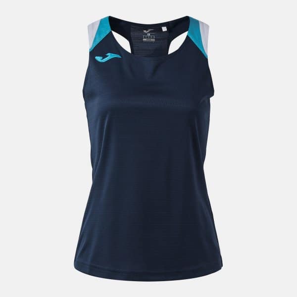 Joma Joma Women's Terra Danubio Sleeveless T-Shirt Navy/Turquoise/White